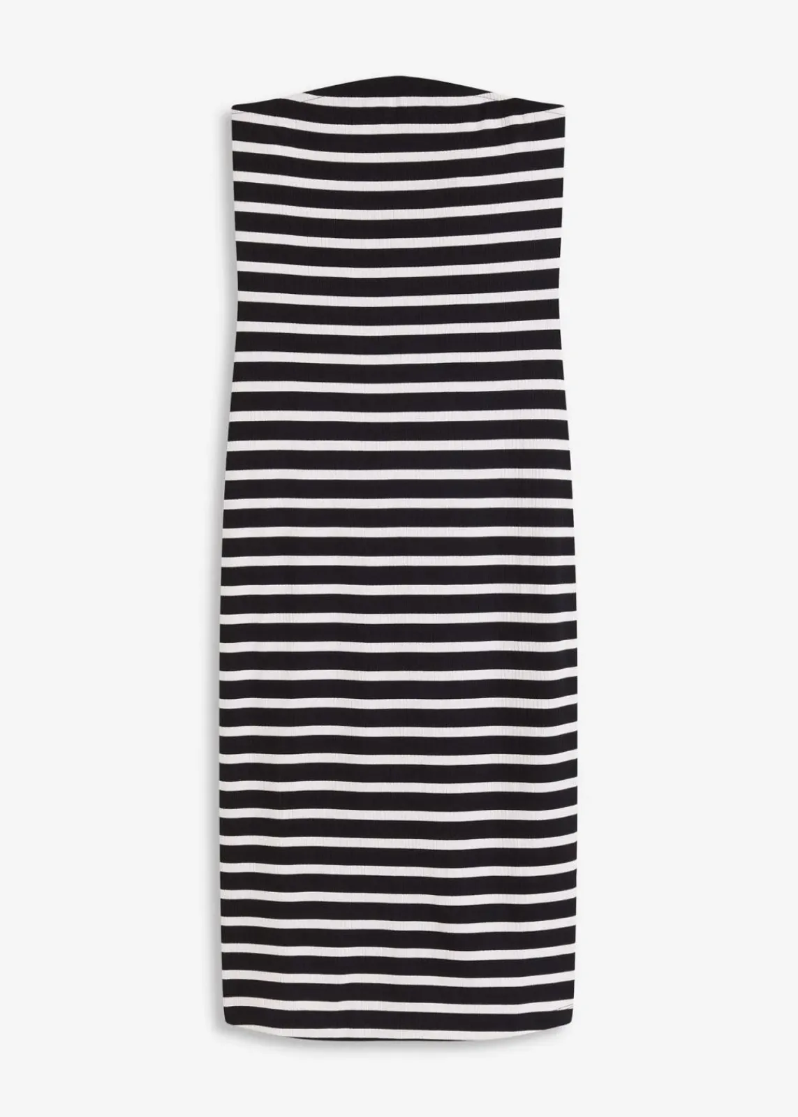 bonprix Kleider^geripptes Bandeau-Kleid schwarz/weiß gestreift