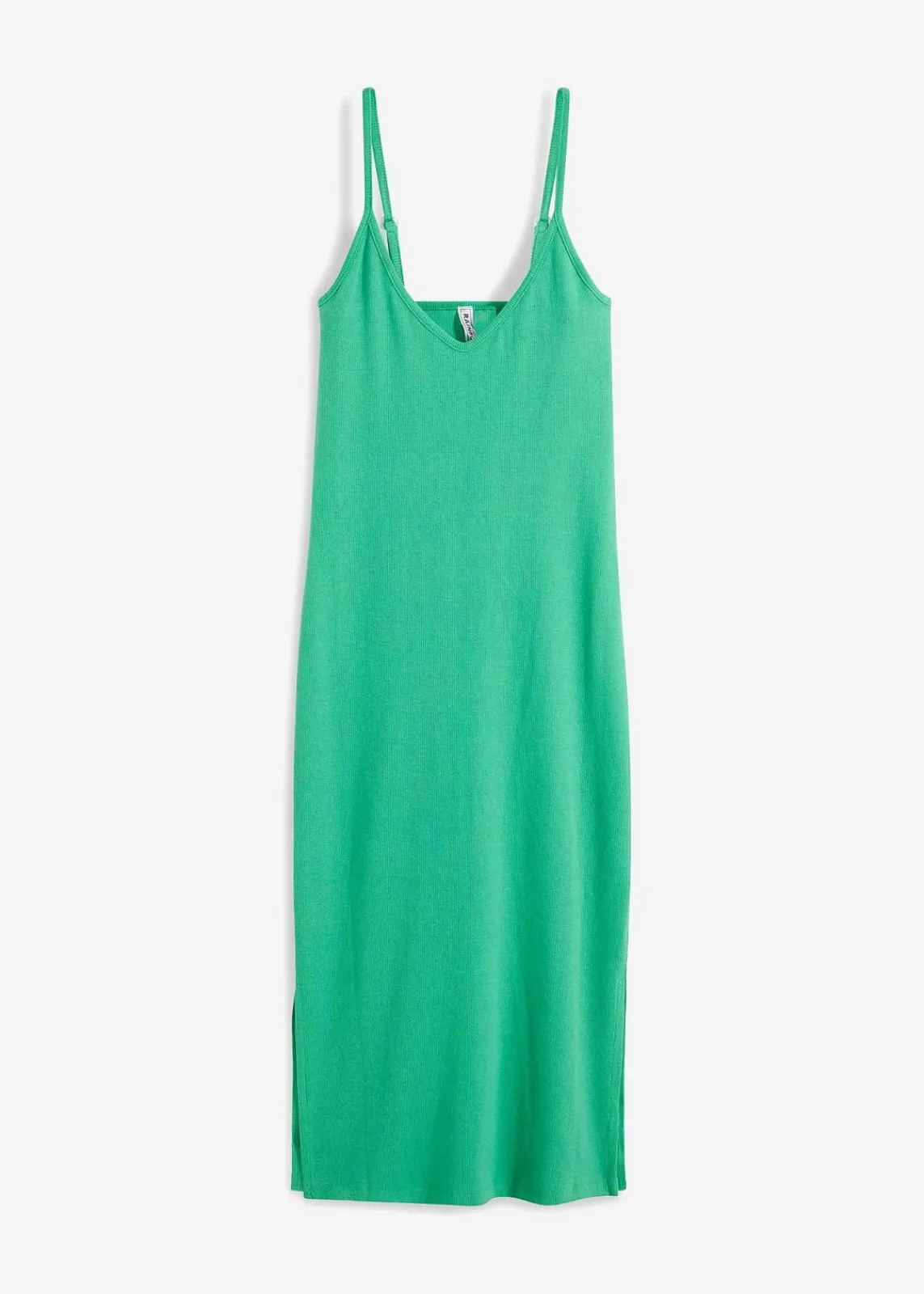 bonprix Nachhaltigere Materialien|Kleider^Geripptes Bodycon-Kleid aus elastischem Baumwoll-Mix opalgrün