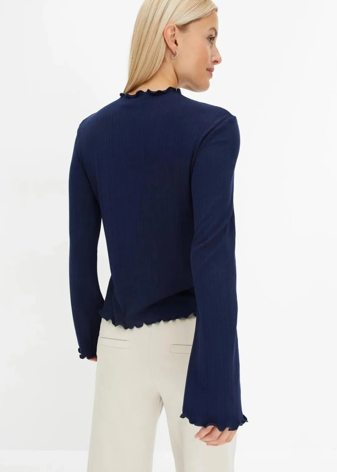 bonprix Shirts & Tops^Geripptes Langarmshirt dunkelblau