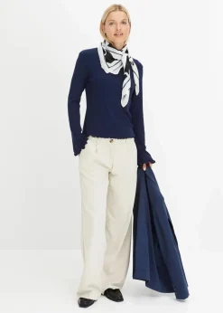 bonprix Shirts & Tops^Geripptes Langarmshirt dunkelblau