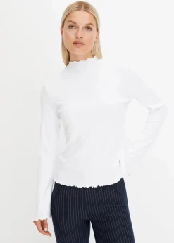 bonprix Shirts & Tops^Geripptes Langarmshirt weiß