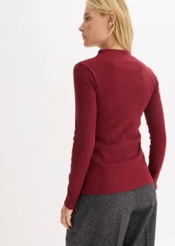 bonprix Shirts & Tops^Geripptes Langarmshirt rubinrot