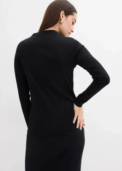 bonprix Shirts & Tops^Geripptes Langarmshirt schwarz
