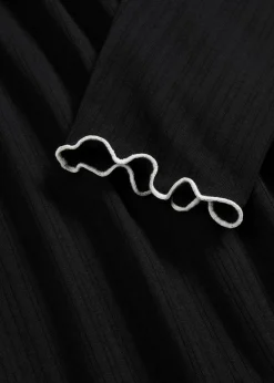 bonprix Shirts & Tops^Geripptes Langarmshirt schwarz/wollweiß