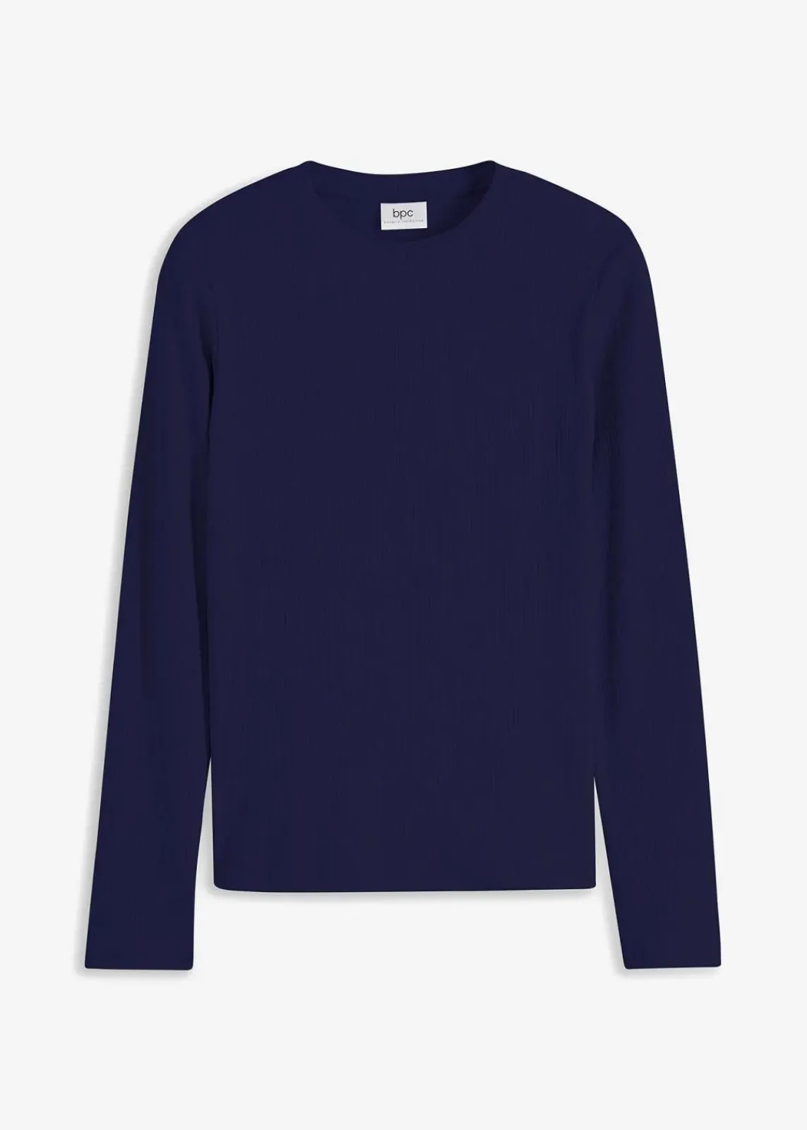 bonprix Shirts & Tops|Basics^Geripptes Langarmshirt aus reiner Baumwolle dunkelblau