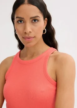 bonprix Nachhaltigere Materialien|Shirts & Tops^Geripptes Tanktop helllachs