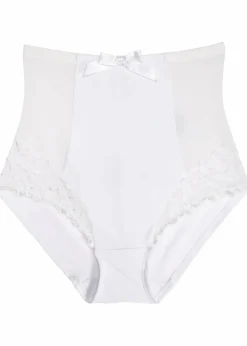 bonprix Höschen|Dessous^Geschmückte Shape Panty mit mittlerer Formkraft weiß