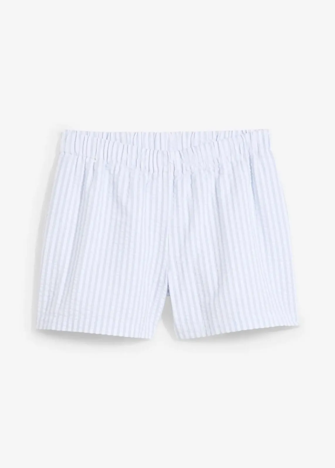 bonprix Hosen|Shorts^Gestreifte Schlupf-Shorts aus reiner Baumwolle zartblau/weiß gestreift
