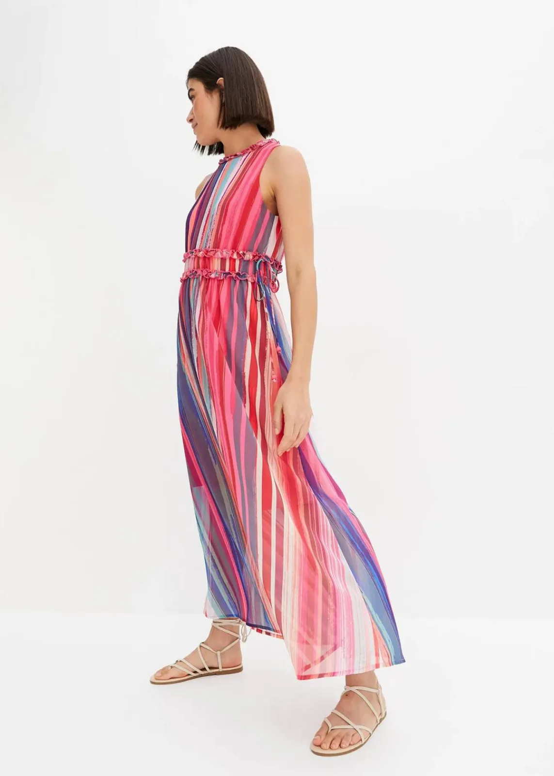 bonprix Kleider|Nachhaltigere Materialien^Gestreiftes Maxikleid multicolor
