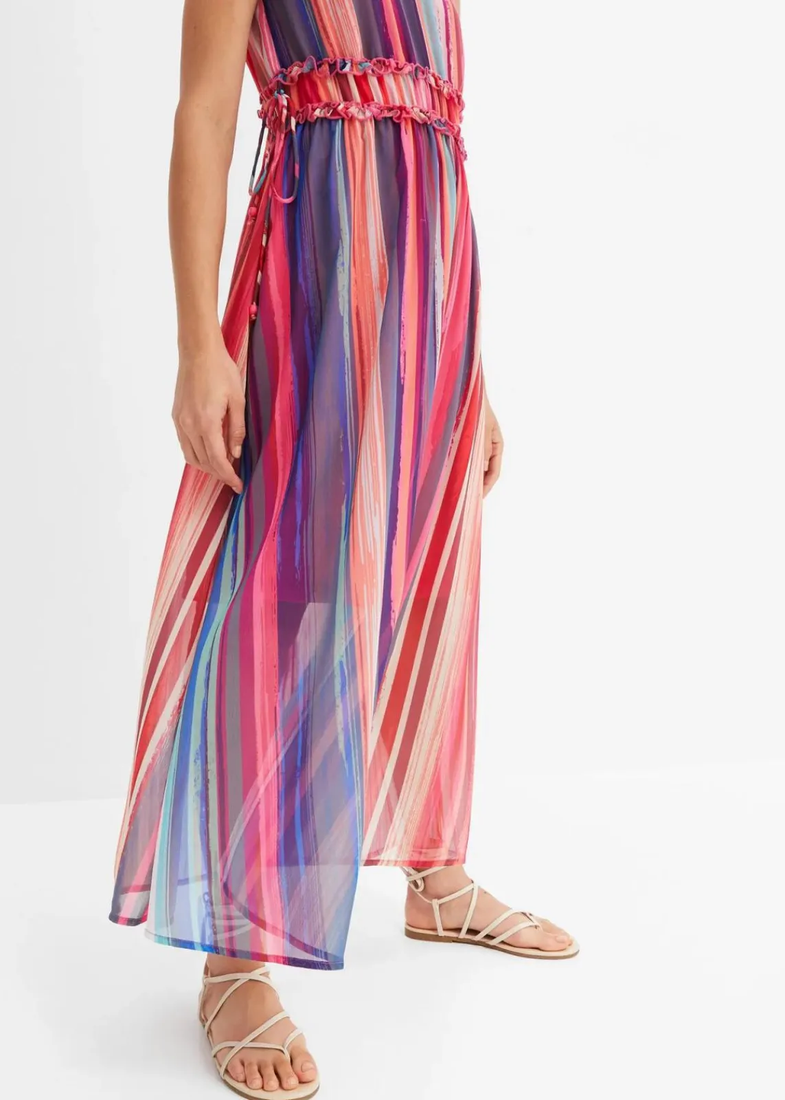 bonprix Kleider|Nachhaltigere Materialien^Gestreiftes Maxikleid multicolor