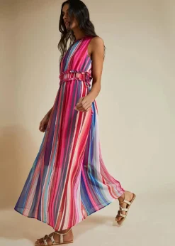 bonprix Kleider|Nachhaltigere Materialien^Gestreiftes Maxikleid multicolor
