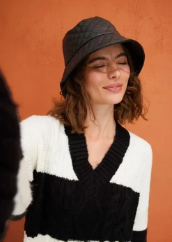 bonprix Bekleidung·Umstandsmode|Strickmode^Gestreiftes Strickkleid mit Zopfmuster schwarz/wollweiß gestreift