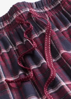 bonprix Wäsche·Nachtwäsche|Nachtwäsche^Gewebte Pyjamahose aus Flanell mit Geschenktasche ahornrot kariert
