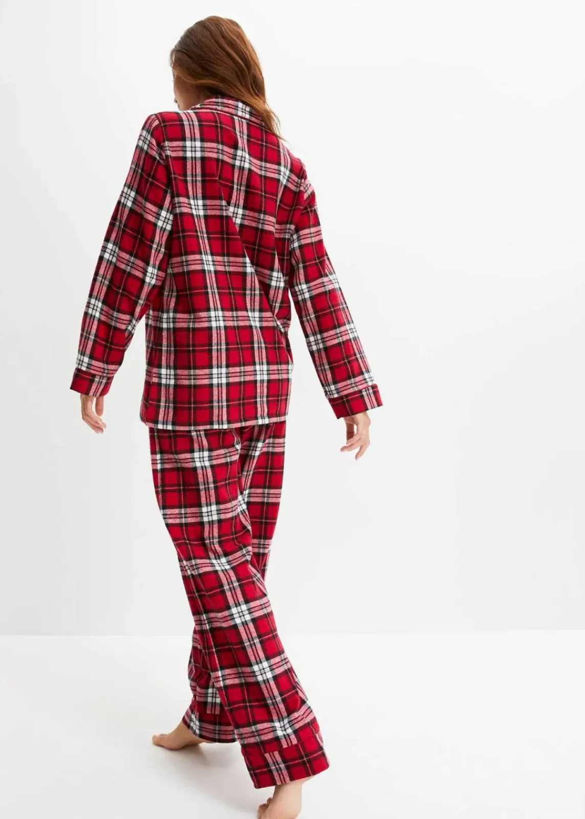 bonprix Wäsche·Nachtwäsche|Nachtwäsche^Gewebter Pyjama aus Flanell abendrot kariert