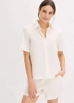 bonprix Wäsche·Basics|Wäsche·Nachtwäsche^Gewebter Shorty aus reiner Baumwolle weiß