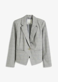 bonprix Blazer|Bekleidung·Basics^Glencheck Blazer schwarz/sand kariert