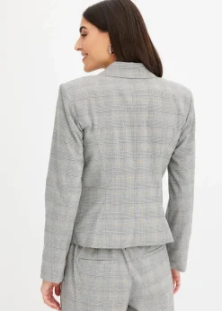 bonprix Blazer|Bekleidung·Basics^Glencheck Blazer schwarz/sand kariert