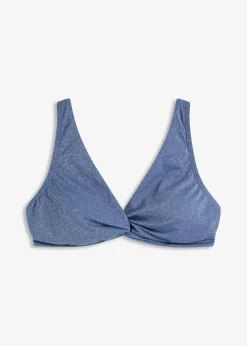 bonprix Mix & Match|Bikinis^Glitzerndes Bikini Oberteil jeansblau
