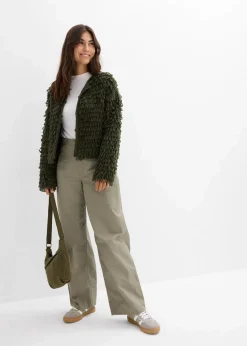 bonprix Bekleidung·Umstandsmode|Bekleidung·Jeans^Grobstrickjacke tiefoliv