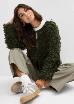 bonprix Bekleidung·Umstandsmode|Bekleidung·Jeans^Grobstrickjacke tiefoliv
