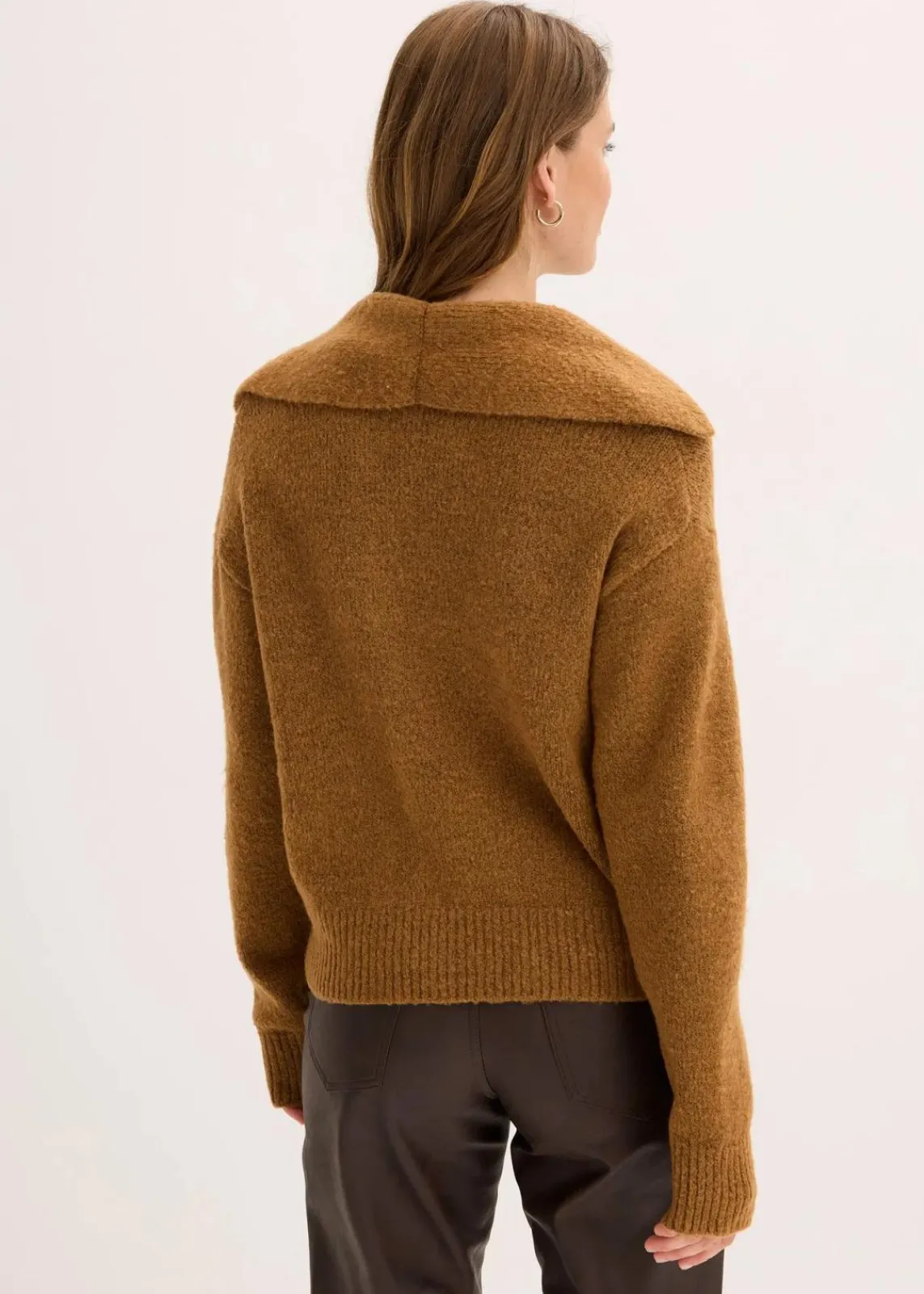bonprix Bekleidung·Umstandsmode|Pullover & Strickjacken^Grobstrickjacke cognac braun meliert