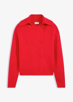 bonprix Bekleidung·Umstandsmode|Pullover & Strickjacken^Grobstrickjacke lavarot
