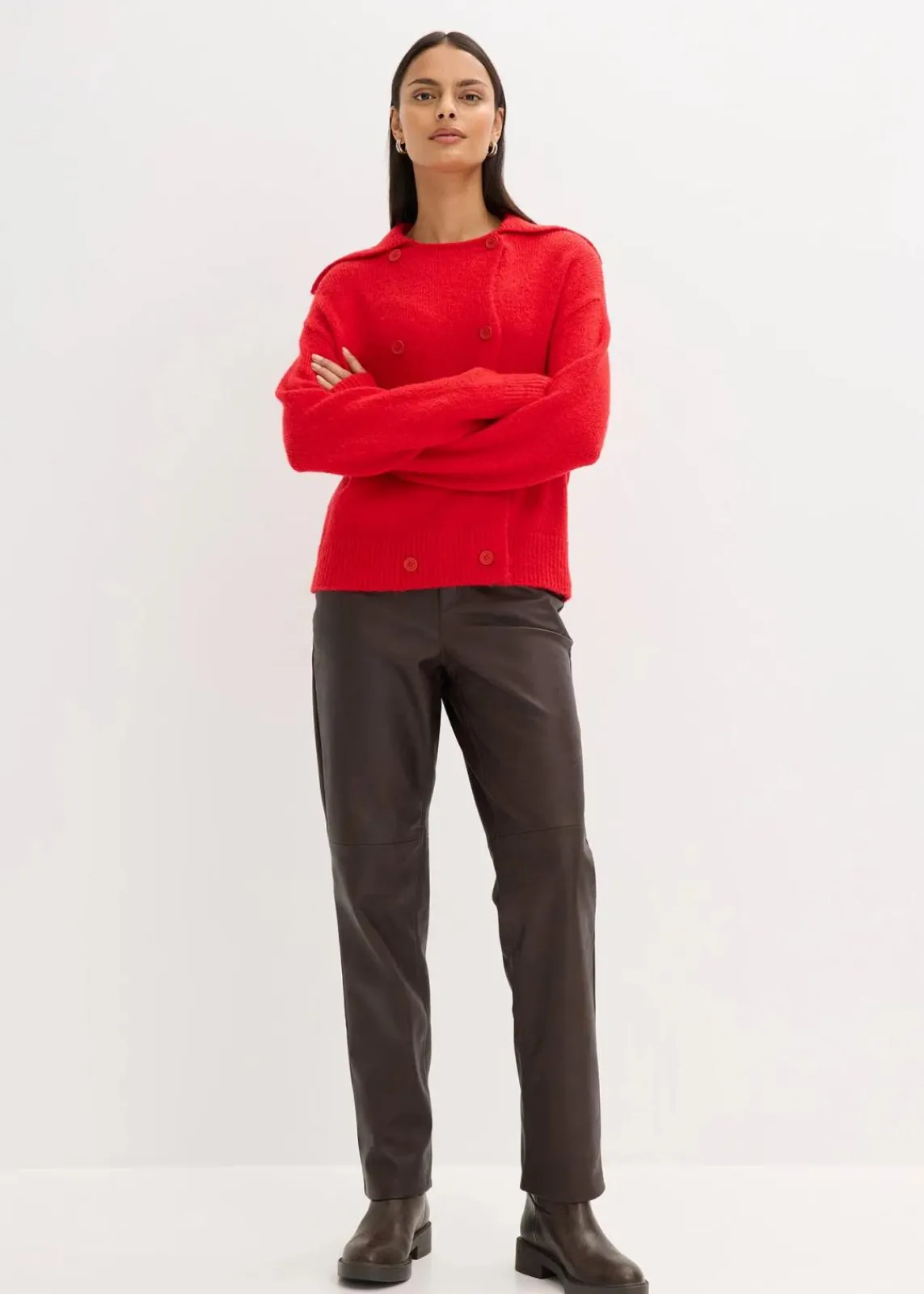 bonprix Bekleidung·Umstandsmode|Pullover & Strickjacken^Grobstrickjacke lavarot