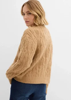 bonprix Bekleidung·Umstandsmode|Strickmode^Grobstrickjacke mattcamel