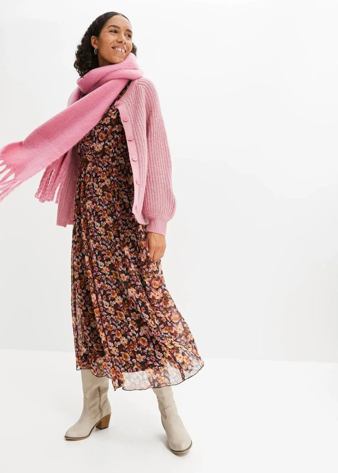 bonprix Bekleidung·Umstandsmode|Bekleidung·Jeans^Grobstrickjacke himbeerrose