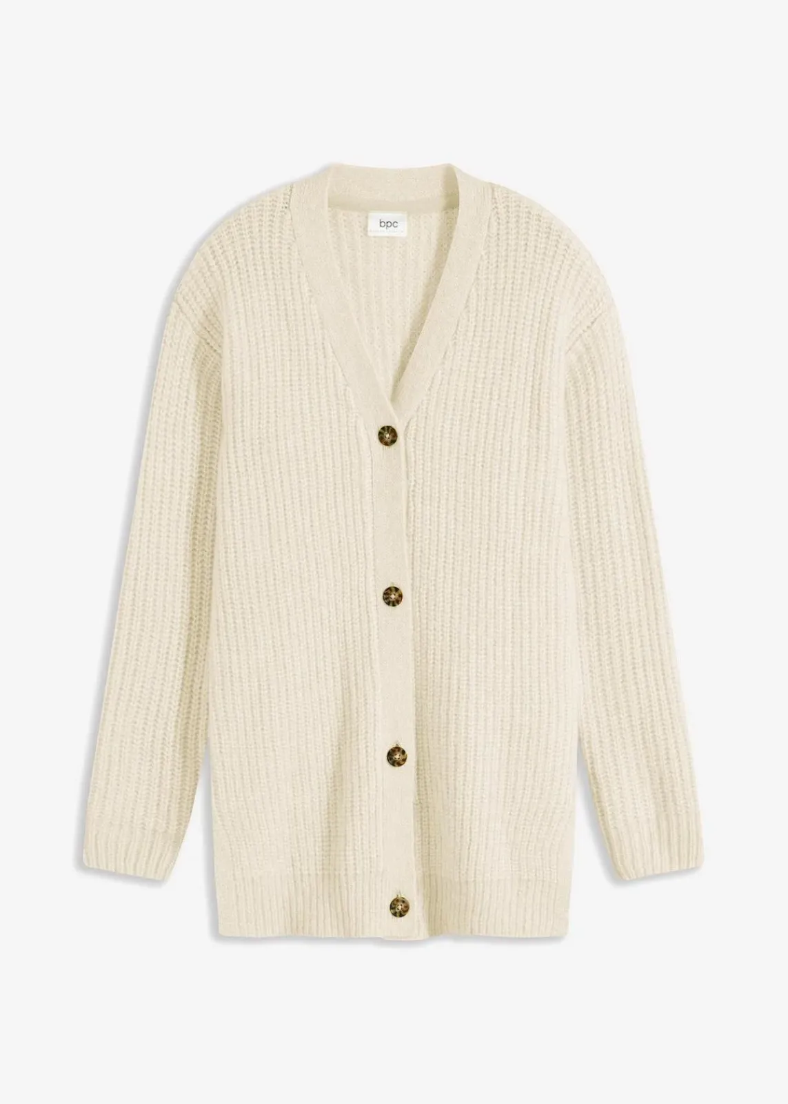 bonprix Bekleidung·Jeans|Pullover & Strickjacken^Grobstrickjacke aus weichem Wollmix cremeweiß