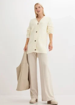 bonprix Bekleidung·Jeans|Pullover & Strickjacken^Grobstrickjacke aus weichem Wollmix cremeweiß