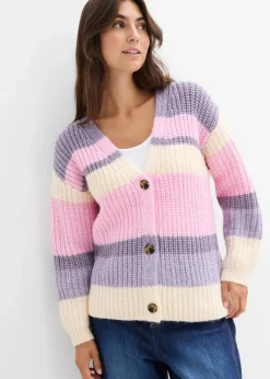 bonprix Bekleidung·Umstandsmode|Bekleidung·Jeans^Grobstrickjacke mit Farbverlauf elfenbein