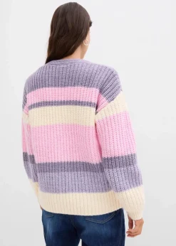 bonprix Bekleidung·Umstandsmode|Bekleidung·Jeans^Grobstrickjacke mit Farbverlauf elfenbein