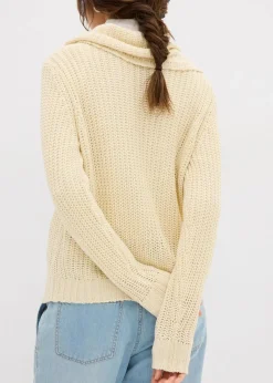 bonprix Pullover & Strickjacken|Strickmode^Grobstrick-Pullover natur