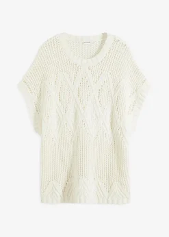 bonprix Strickmode|Pullover & Strickjacken^Grobstrick-Pullover wollweiß