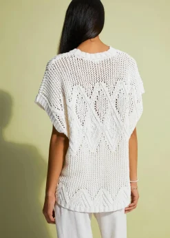 bonprix Strickmode|Pullover & Strickjacken^Grobstrick-Pullover wollweiß