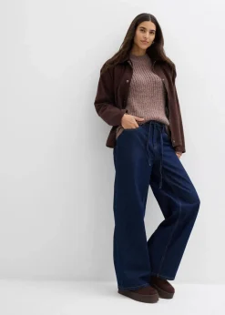 bonprix Pullover & Strickjacken|Strickmode^Grobstrick-Pullover matt braun/dunkelbraun