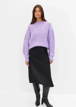 bonprix Bekleidung·Umstandsmode|Strickmode^Grobstrick-Pullover flieder