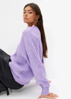 bonprix Bekleidung·Umstandsmode|Strickmode^Grobstrick-Pullover flieder