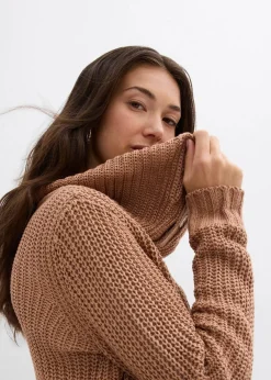 bonprix Bekleidung·Umstandsmode|Bekleidung·Jeans^Grobstrick-Pullover schokosorbet