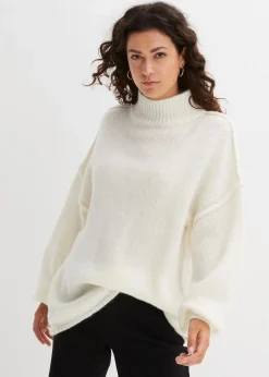bonprix Strickmode|Pullover & Strickjacken^Grobstrick-Pullover wollweiß