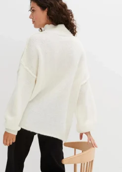 bonprix Strickmode|Pullover & Strickjacken^Grobstrick-Pullover wollweiß