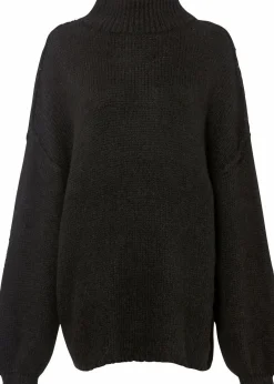 bonprix Strickmode|Pullover & Strickjacken^Grobstrick-Pullover schwarz