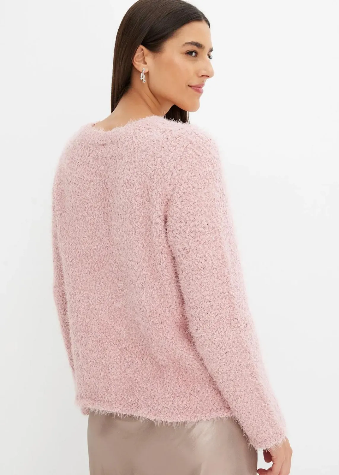 bonprix Bekleidung·Umstandsmode|Strickmode^Grobstrick-Pullover aschrosa