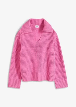 bonprix Bekleidung·Umstandsmode|Bekleidung·Jeans^Grobstrick-Pullover rosapink