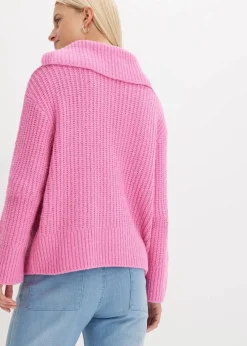 bonprix Bekleidung·Umstandsmode|Bekleidung·Jeans^Grobstrick-Pullover rosapink