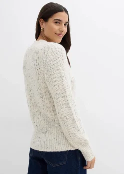 bonprix Bekleidung·Umstandsmode|Bekleidung·Jeans^Grobstrick-Pullover naturbeige/anthrazit