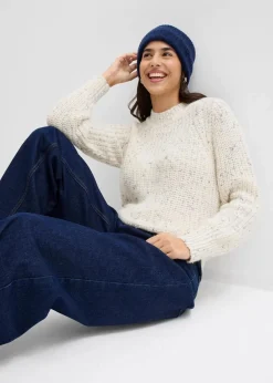 bonprix Bekleidung·Umstandsmode|Bekleidung·Jeans^Grobstrick-Pullover naturbeige/anthrazit