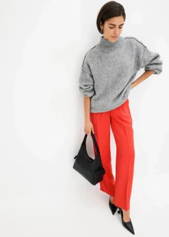 bonprix Bekleidung·Umstandsmode|Bekleidung·Jeans^Grobstrick-Pullover grau meliert