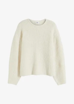 bonprix Bekleidung·Umstandsmode|Bekleidung·Jeans^Grobstrick-Pullover wollweiß